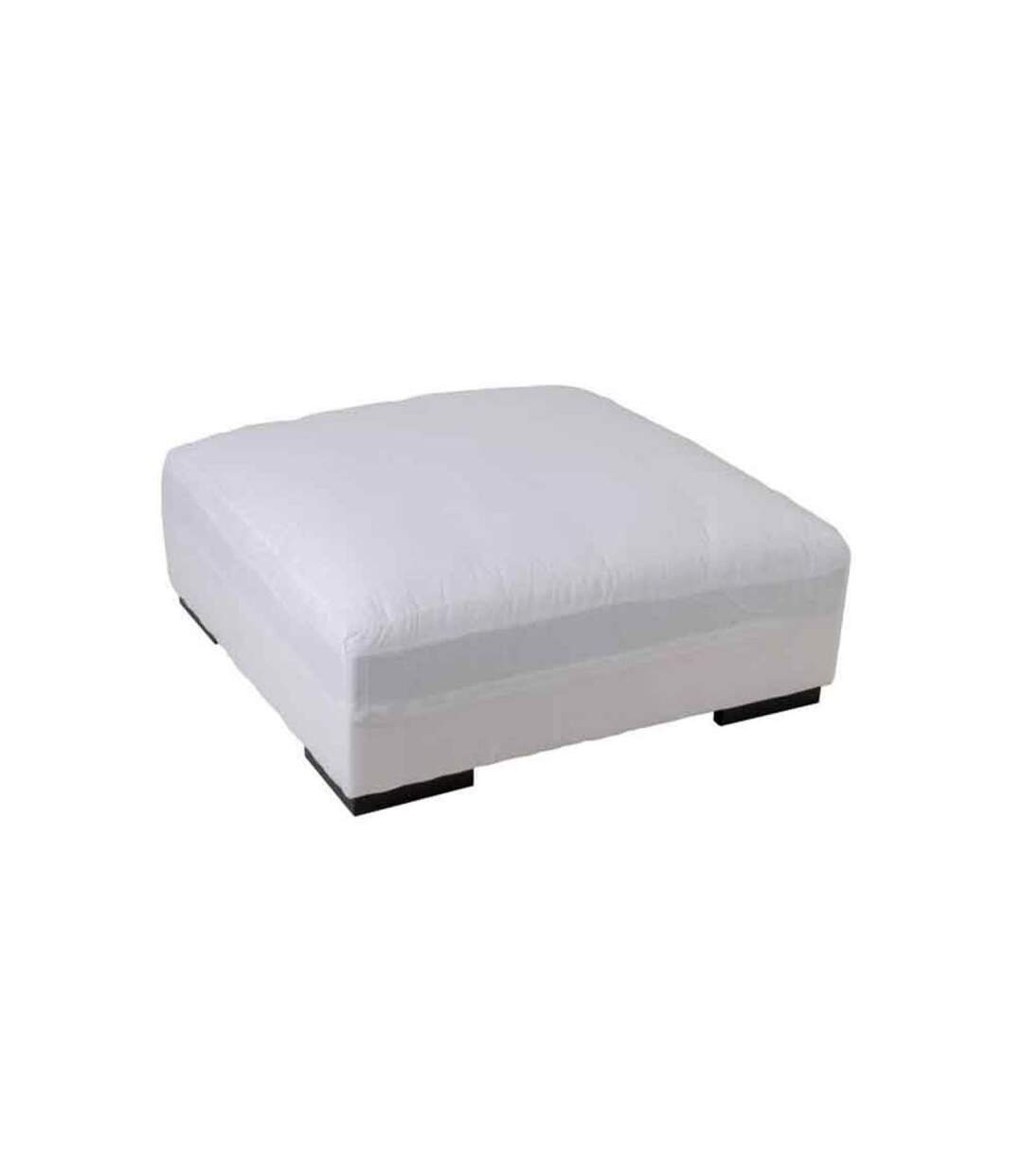 Paris Prix - Pouf Carré Design monaco 105cm Blanc
