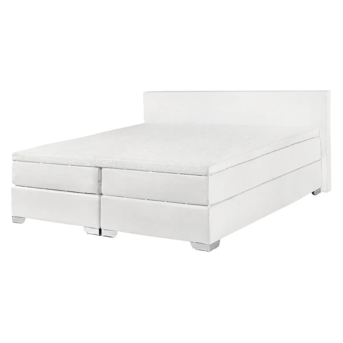 Beliani Boxspring PRESIDENT 140 x 200 - Cuir PU Blanc