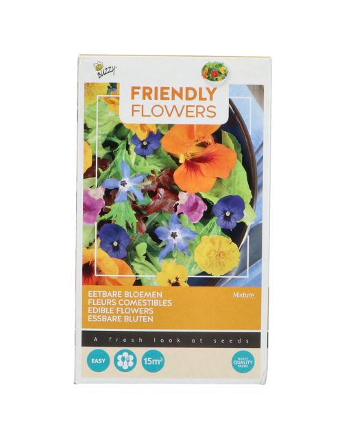 Buzzy Friendly Flowers Eetbare Bloemen 15m² - Bloemenzaden - 55 g