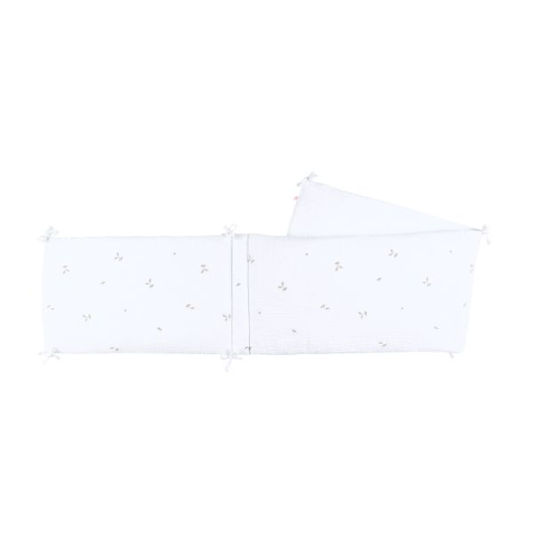 Noukie's F&O Bedomrander Met Borduursel - Mousseline - Wit