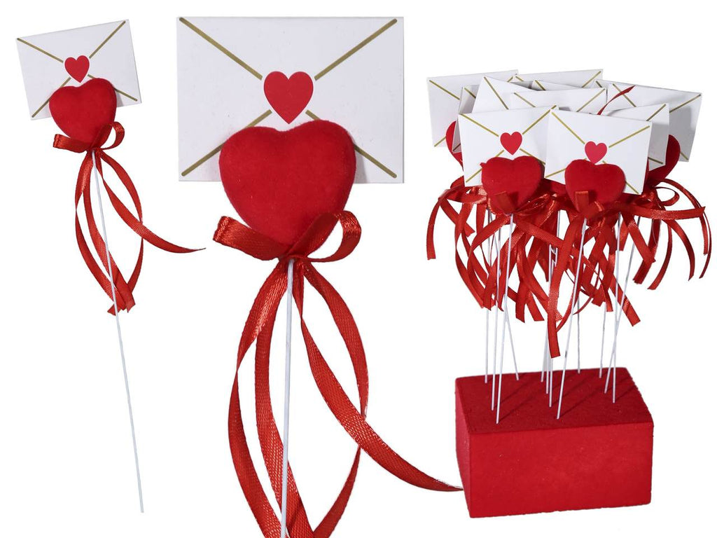 Coração De Veludo E Envelope Com Suporte
