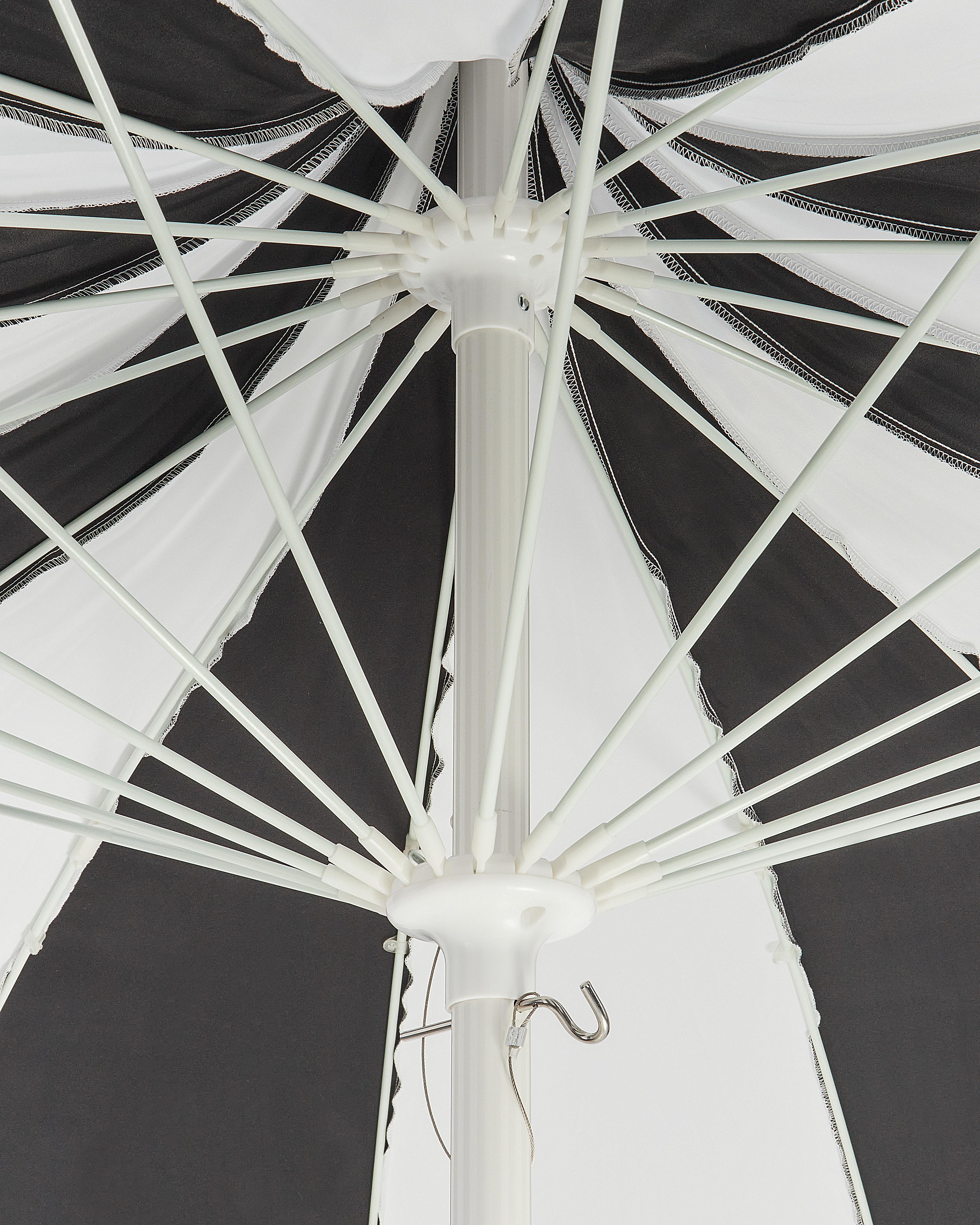 Parasol 245 cm MINOA Zwart/wit