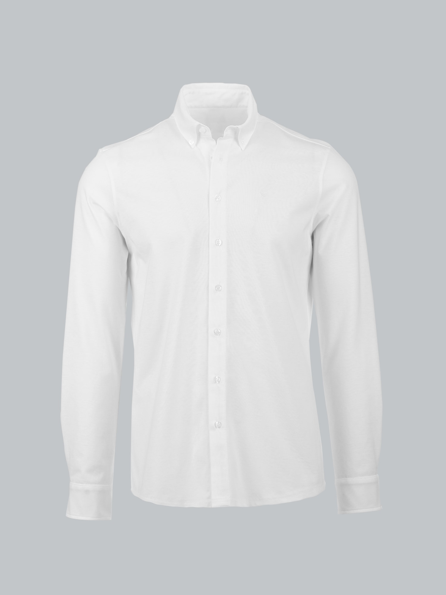 Business-Hemd aus DELUXE-Single-Jersey Weiss