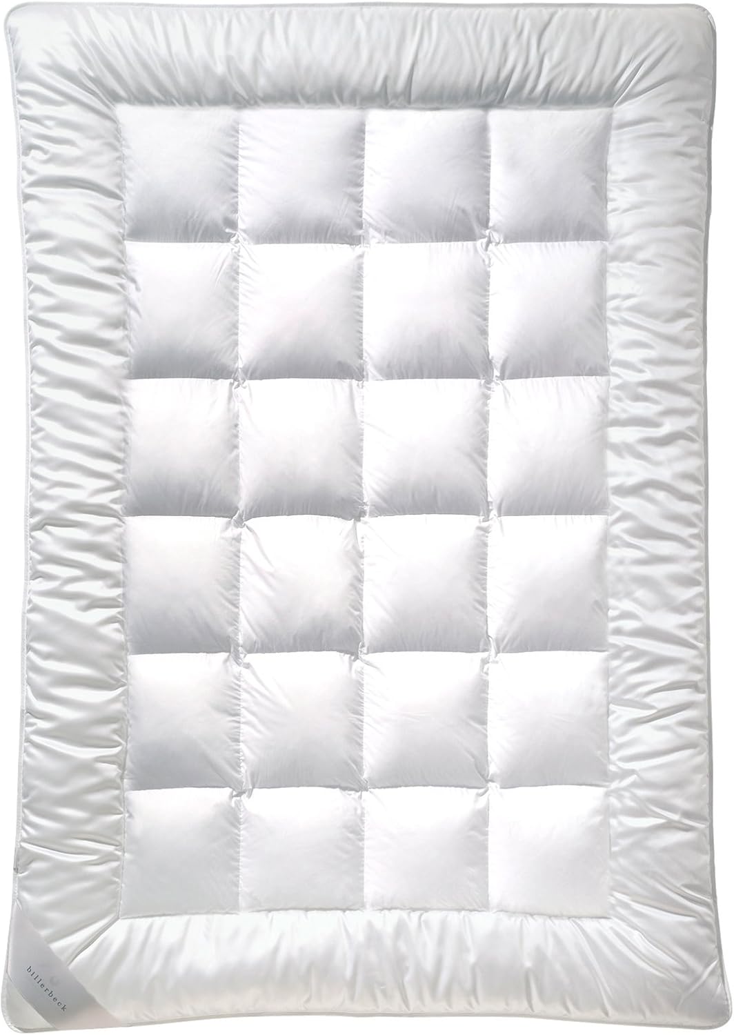 Billerbeck 5104690001 Faserdecke E21 King UNO Medium - Ganzjahresdecke 135 x 200 cm,Weiß & E22 Wash Star Faserkissen 040 x 080 cm