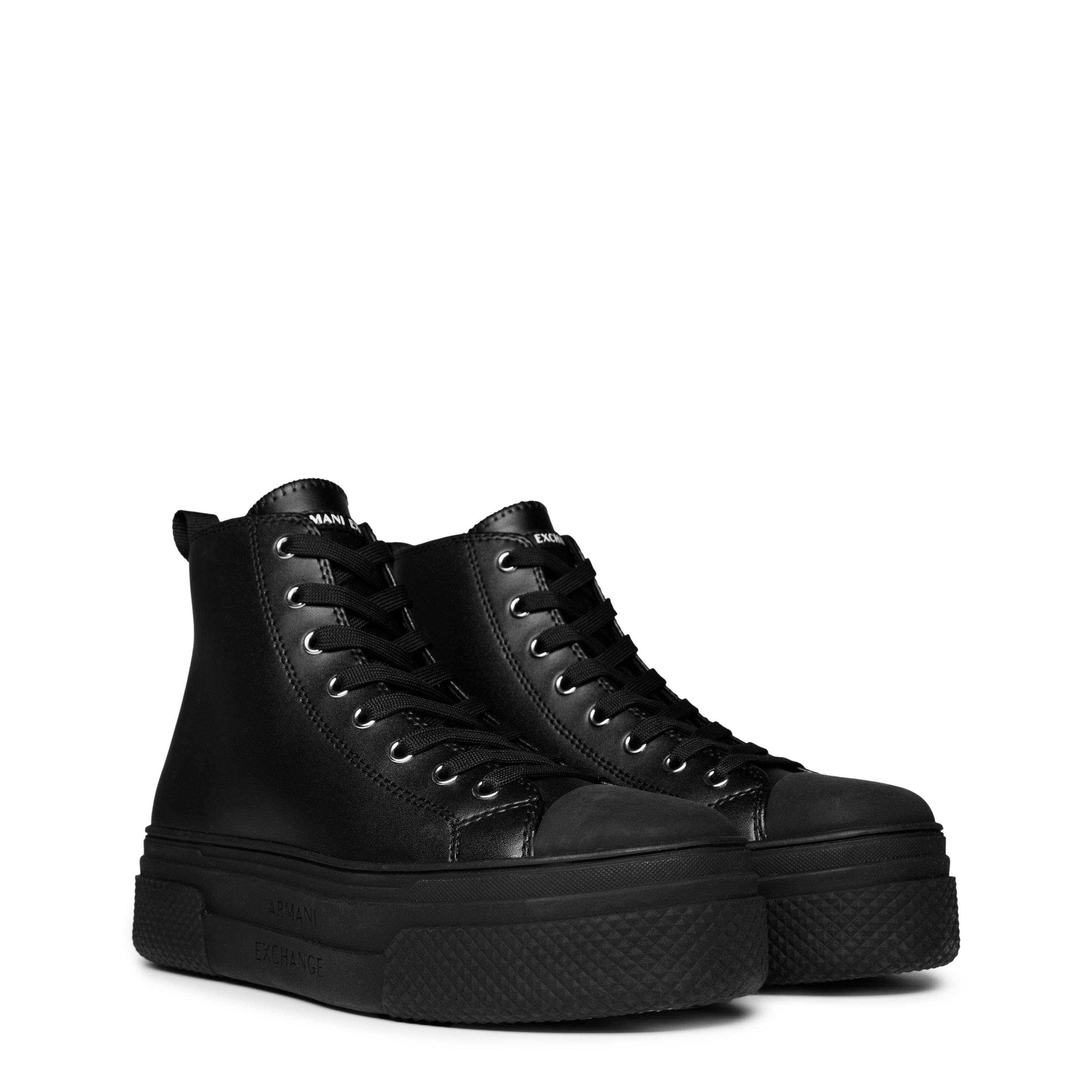 Armani Exchange Canvas High Top Trainers