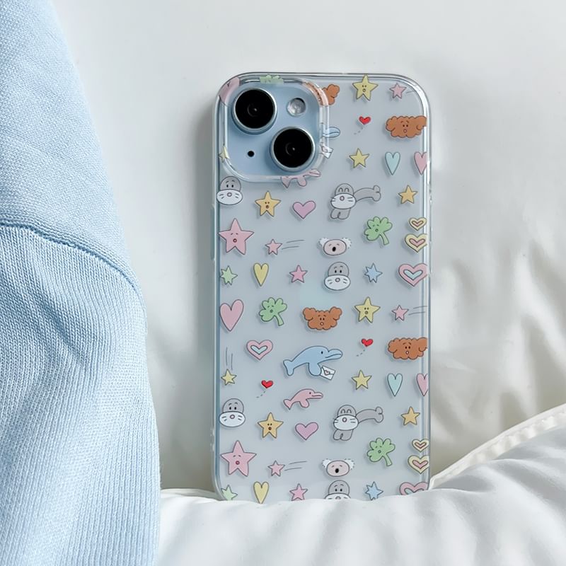 Hunerizie - Dieren telefoonhoesje - iPhone 15 Pro Max / 15 Pro / 15 Plus / 15 / 14 Pro Max / 14 Pro / 14 Plus / 14 / 13 Pro Max / 13 Pro / 13 / 13 mini / 12 Pro Max / 12 Pro / 12