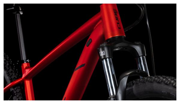 VTT Semi-Rigide Cube Aim Pro Shimano Cues 9V 27.5'' Rouge Orange Fire 2025