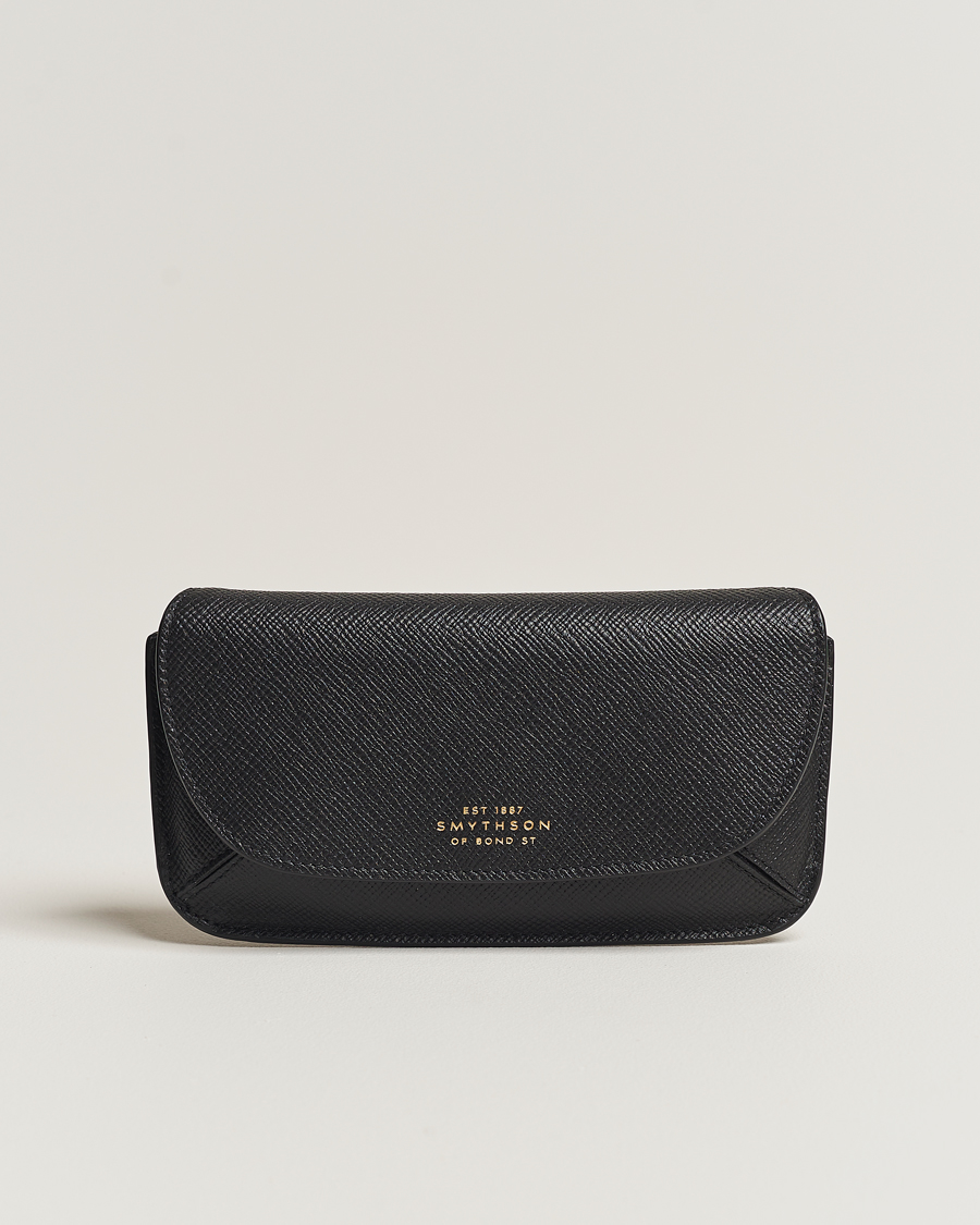 Smythson Panama Hard Sunglasses Case Black