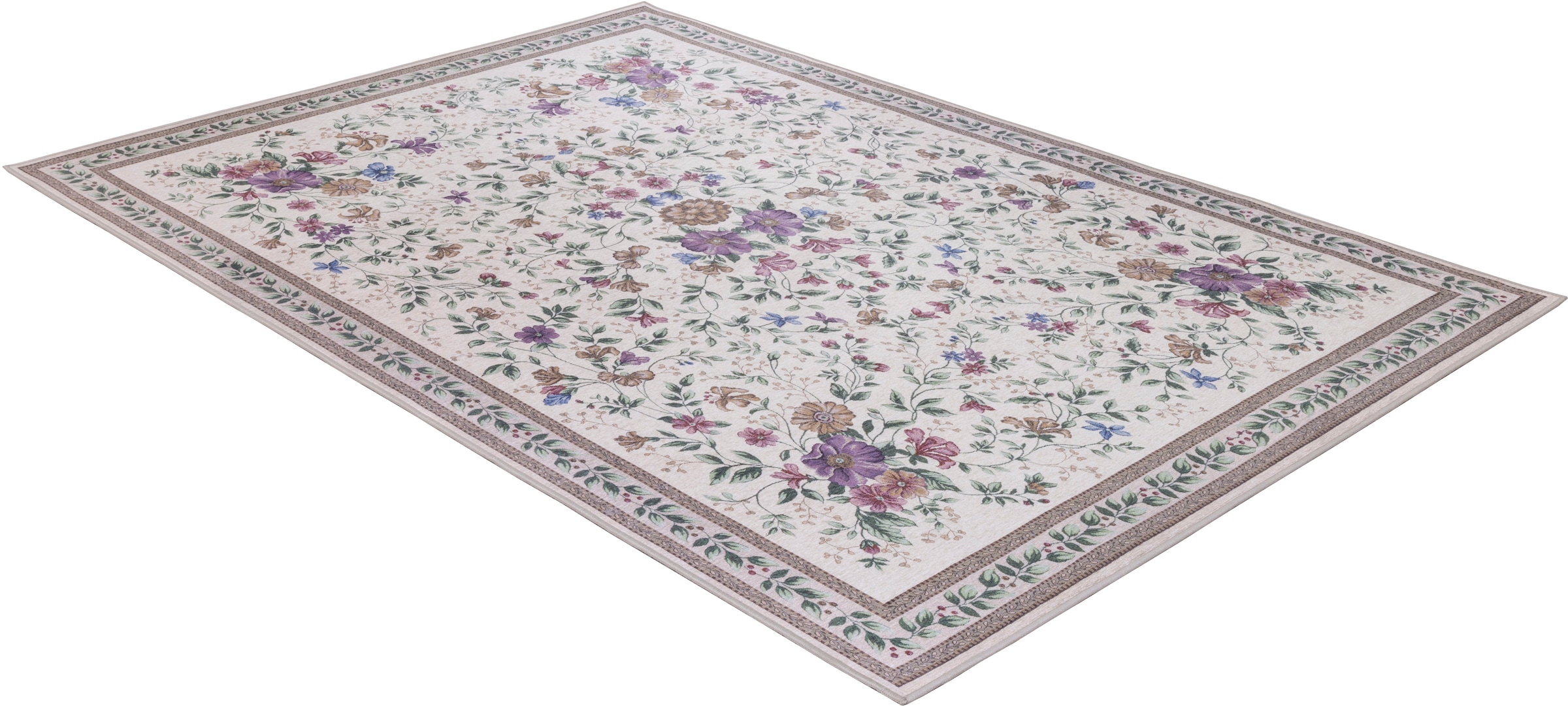 Gino Falcone Orientteppich »Viola GF045« rechteckig 3 mm Höhe in Pastell Farben, ideal im Wohnzimmer & Schlafzimmer