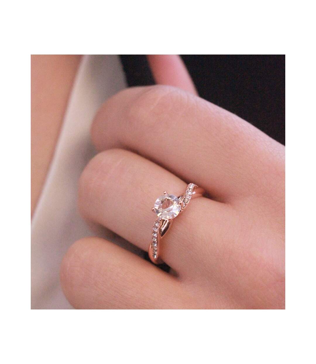 Bague Eleanor - Or Rosé et Cristal