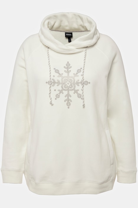Sweatshirt, Eisstern, Stehkragen, Taschen, Langarm