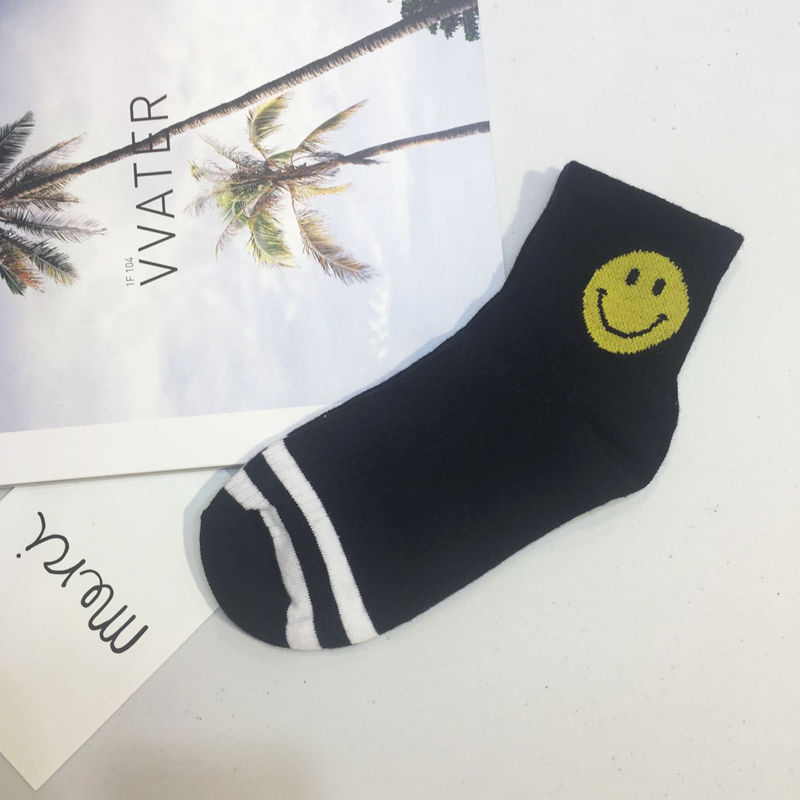 Dute - Smiley Face Enkelsokken