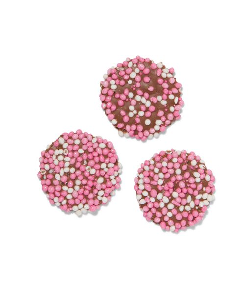 décoration pour gâteau - pastilles en chocolat - fête bébé rose