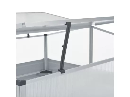 Serre 100 x 100 x 85 cm Grise Acier galvanisé