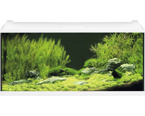 EHEIM aquaproLED 180 aquariumset met LED-verlichting, filter, verwarming, thermometer en net (zonder kast), wit, ca. 180 L, 100 x 45 x 40 cm