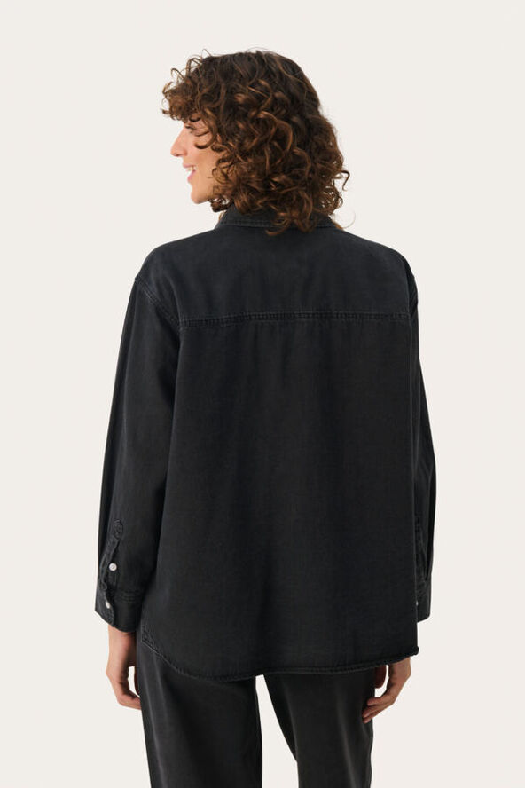 Part Two CollettePW SH Washed black denim