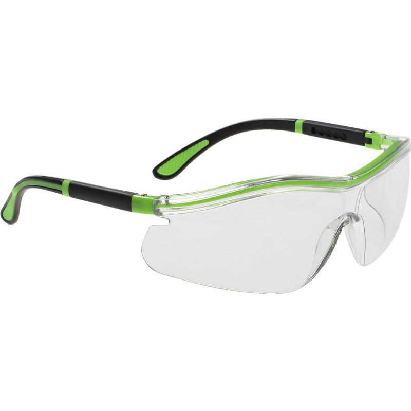 Portwest neon veiligheidsbril helder