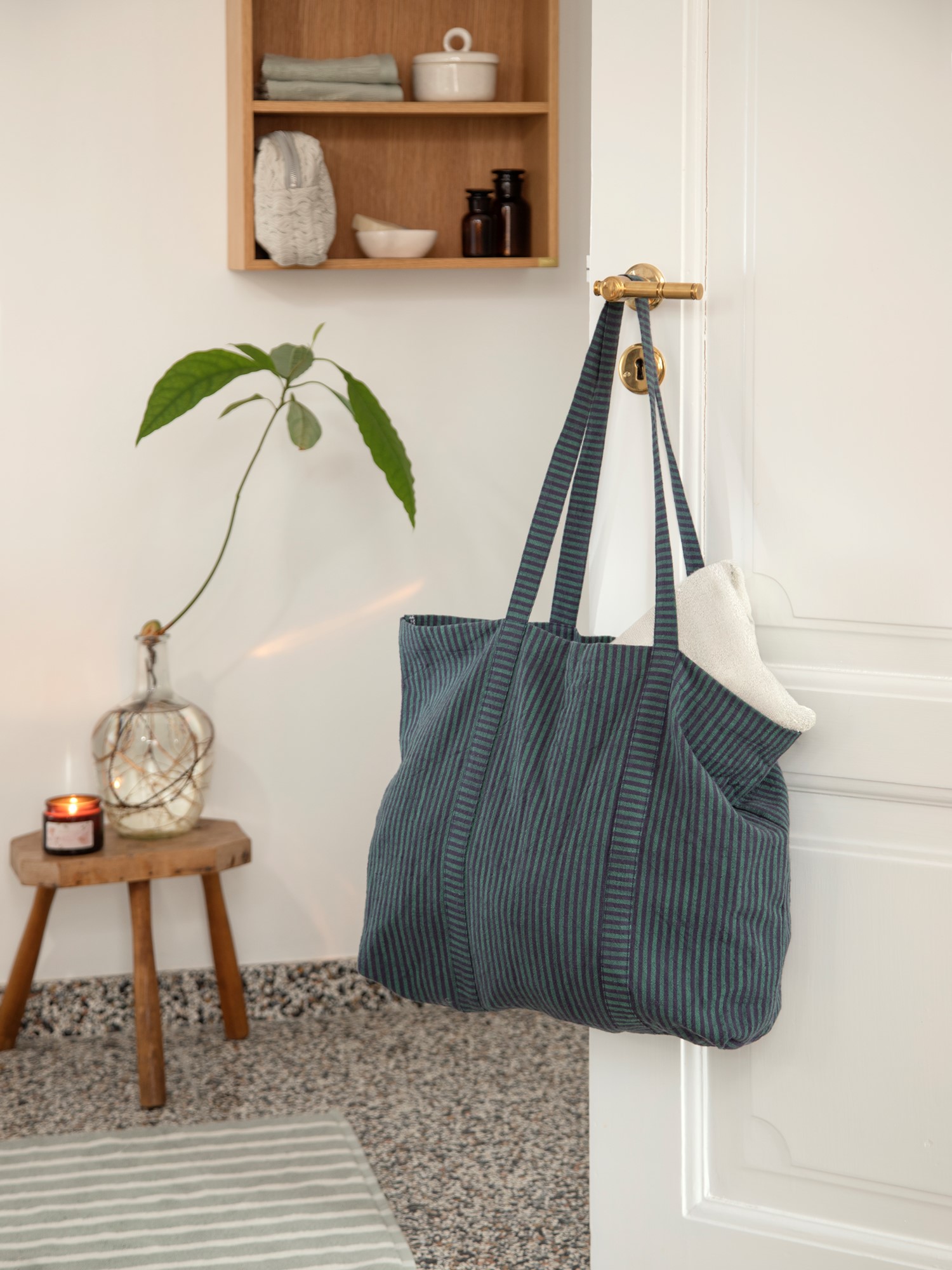 Mulepose | Bomuld. 22 x 22 x 33 cm. | Navy