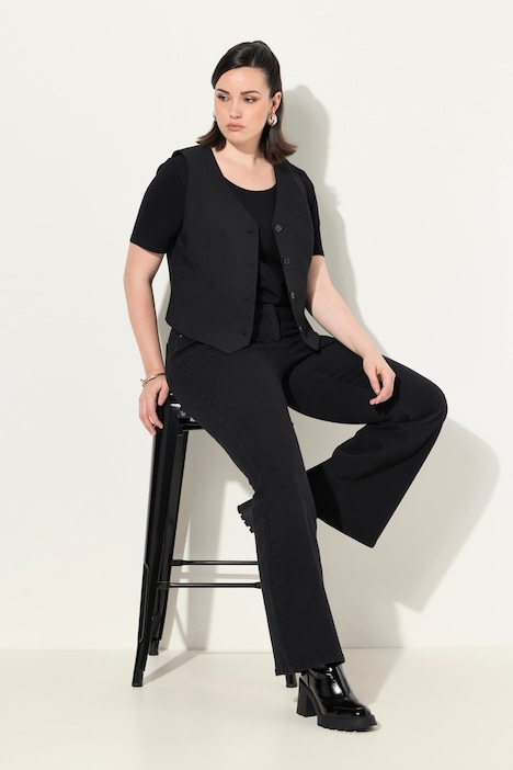 Bootcut-Jeans Marie, gerades Bein, ausgestellter Saum