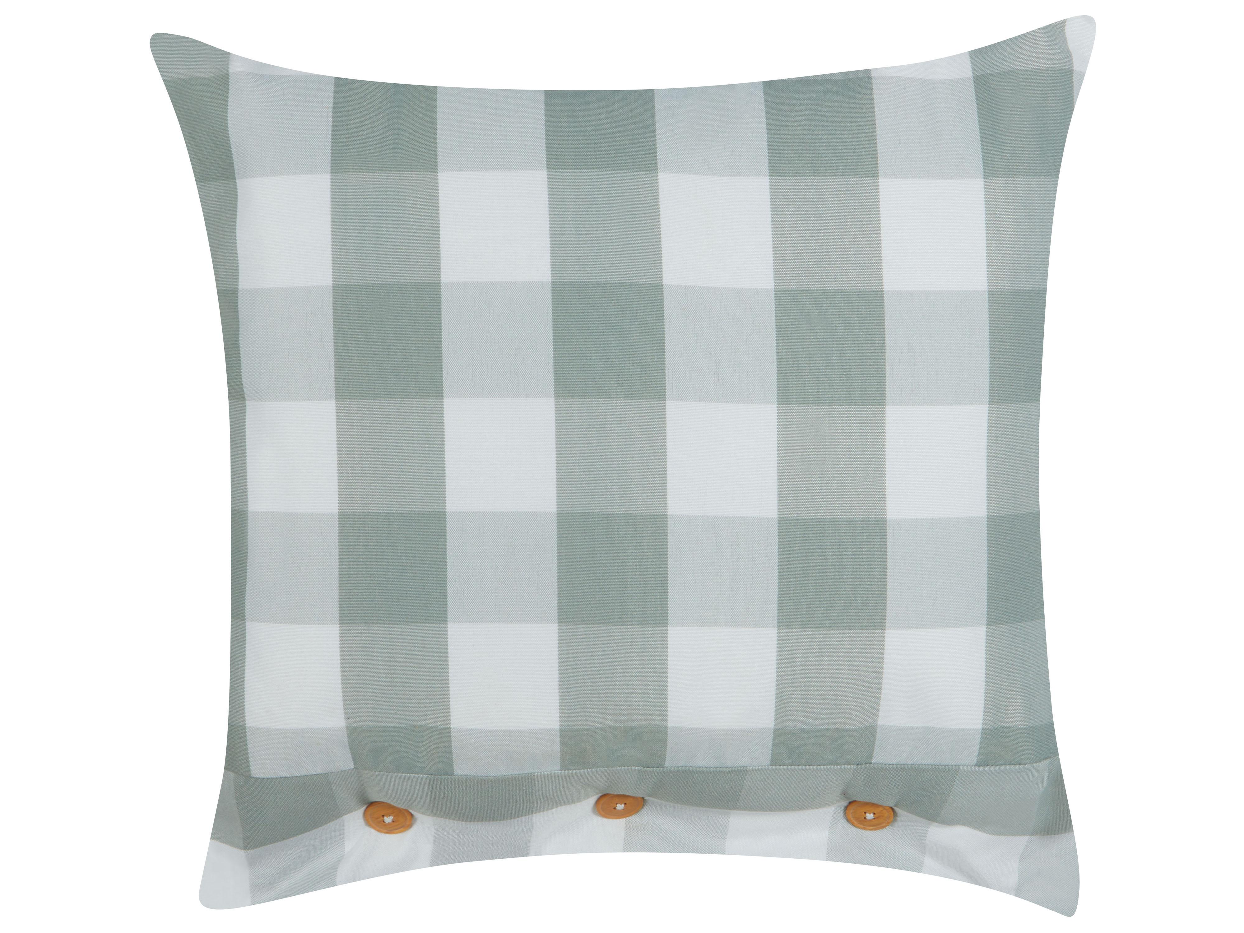 Sierkussen TAMNINE 45 x 45 cm Mintgroen geblokt patroon