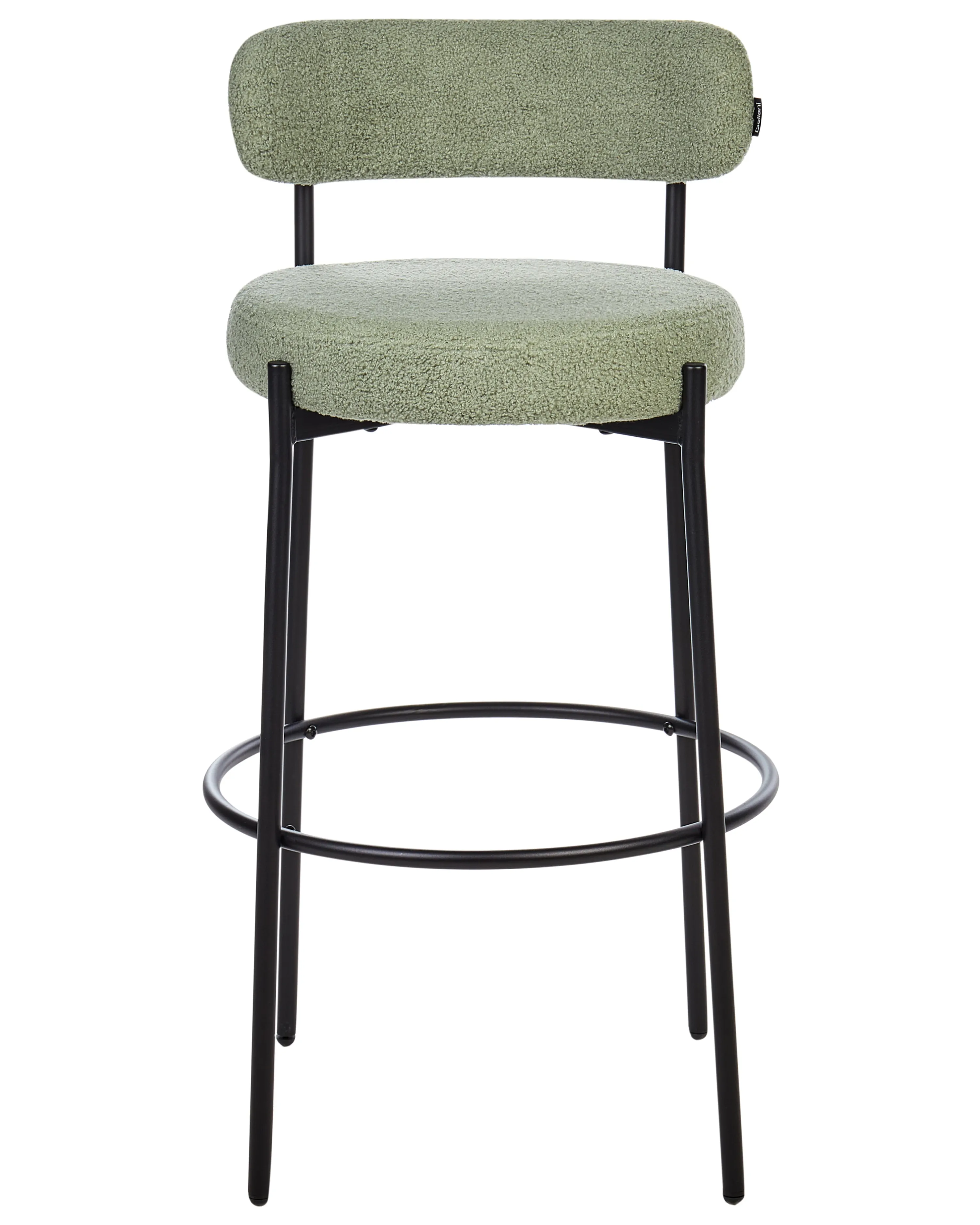 Set van 2 barstoelen ALLISON Bouclé Lichtgroen