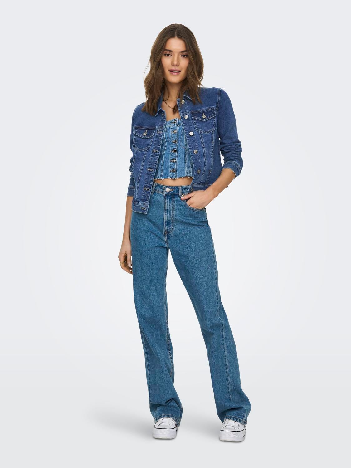 ONLWONDER Jeansjacke Medium Blue Denim