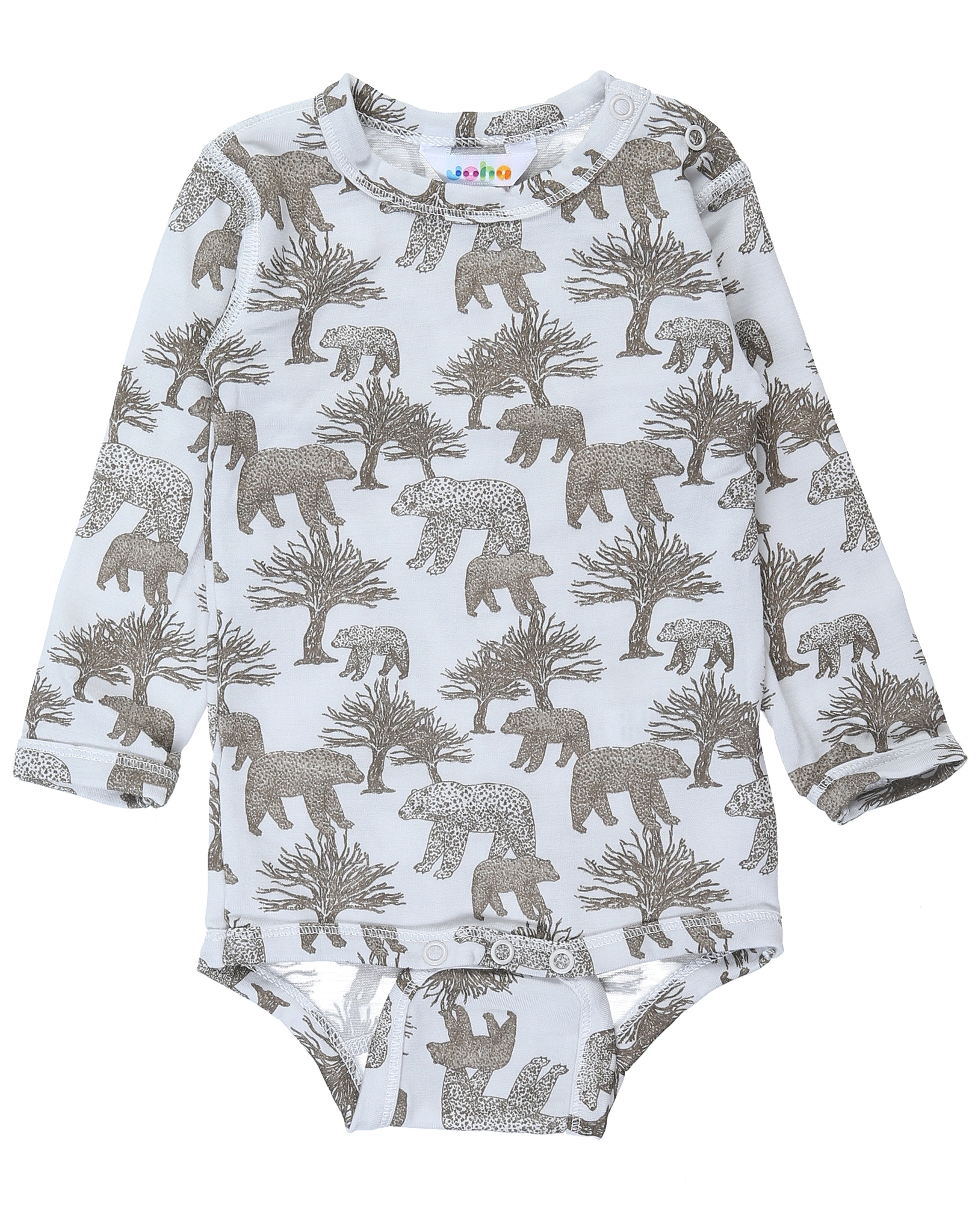 Langarmbody 4042 LEOBEAR AOP in sand