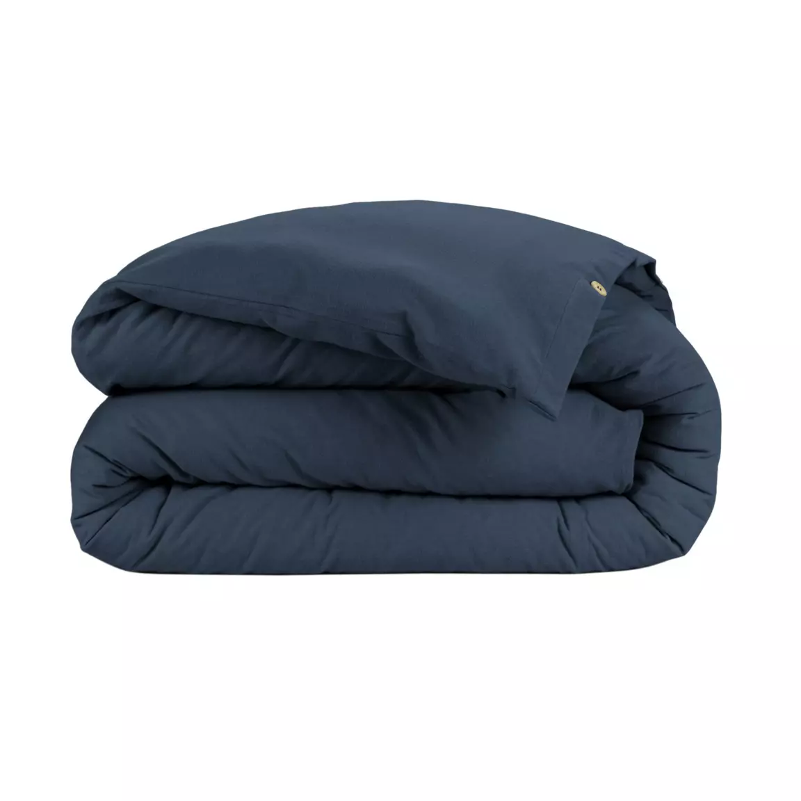 Housse de couette flanelle de coton (240 x 220 cm) Théa Bleu nuit