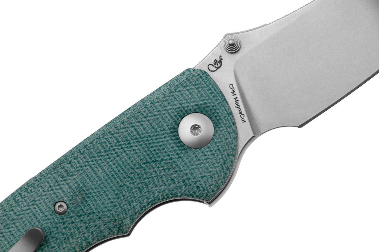 Viper Moon V6010TE MagnaCut, Teal Canvas Micarta, zakmes