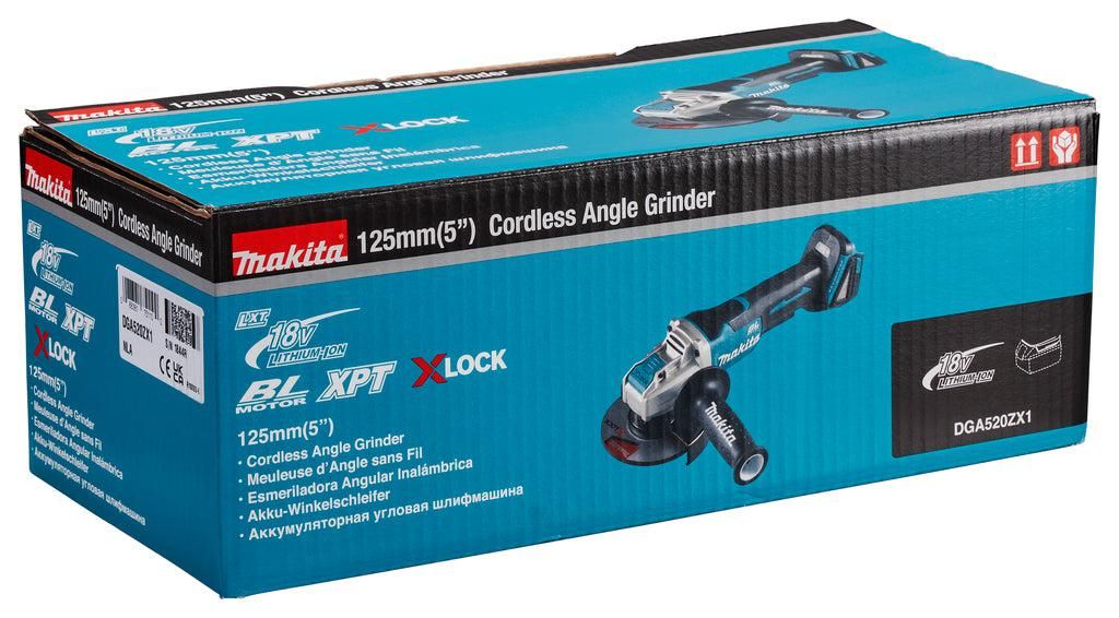 Makita DGA520ZX1 Accu Haakse Slijper 125mm X-LOCK 18V Basic Body