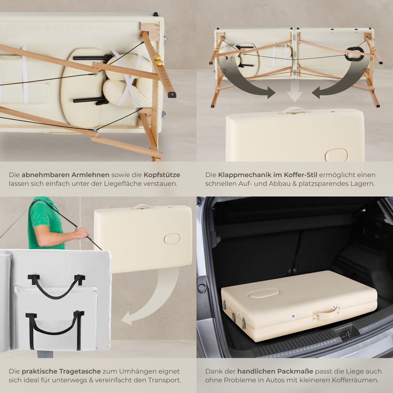 2 Zonen Massageliege-Set Suman