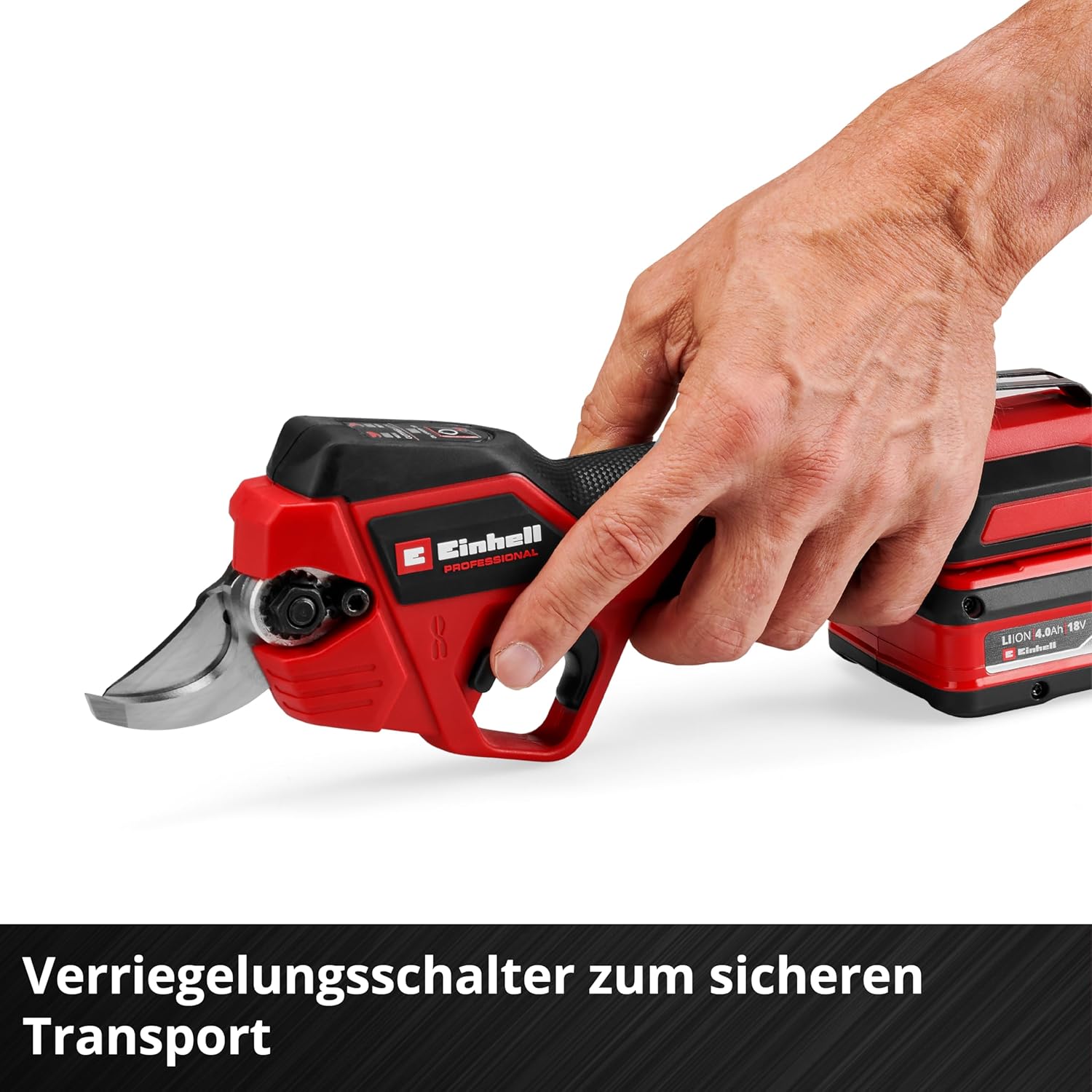 Einhell Professional Akku-Astschere GP-LS 18/28 Li BL-Solo Power X-Change (18 V, einstellbare Schnittkapazität, bis 28 mm Aststärke, Bypass-Klingen, Gürtelclip, ohne Akku)