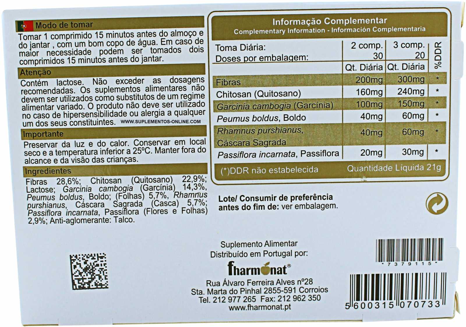 Fharmonat Biolimão Gold 60 comprimidos