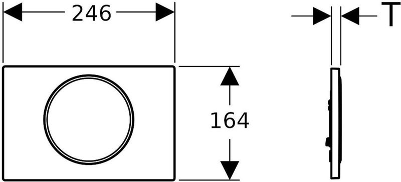 Geberit - Sigma 10 - Bedieningsplaat - Grijs - Kunststof