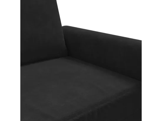 Canapé à 3 places Noir 180 cm Velours