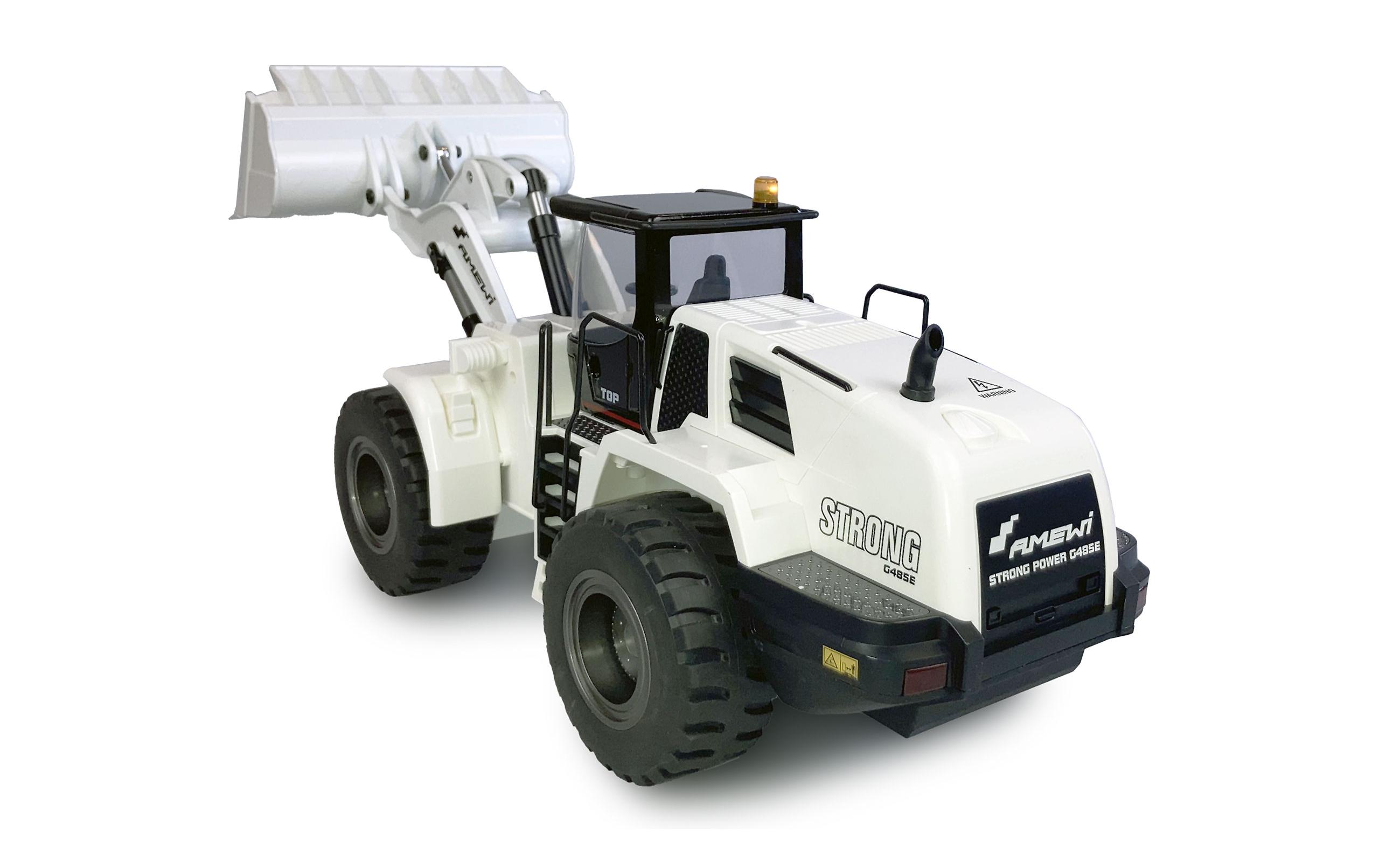 Radlader G485E Weiss, V5 1:14, RTR<br>Voll funktionsfähiger RC Bagger mit vielen Metallteilen