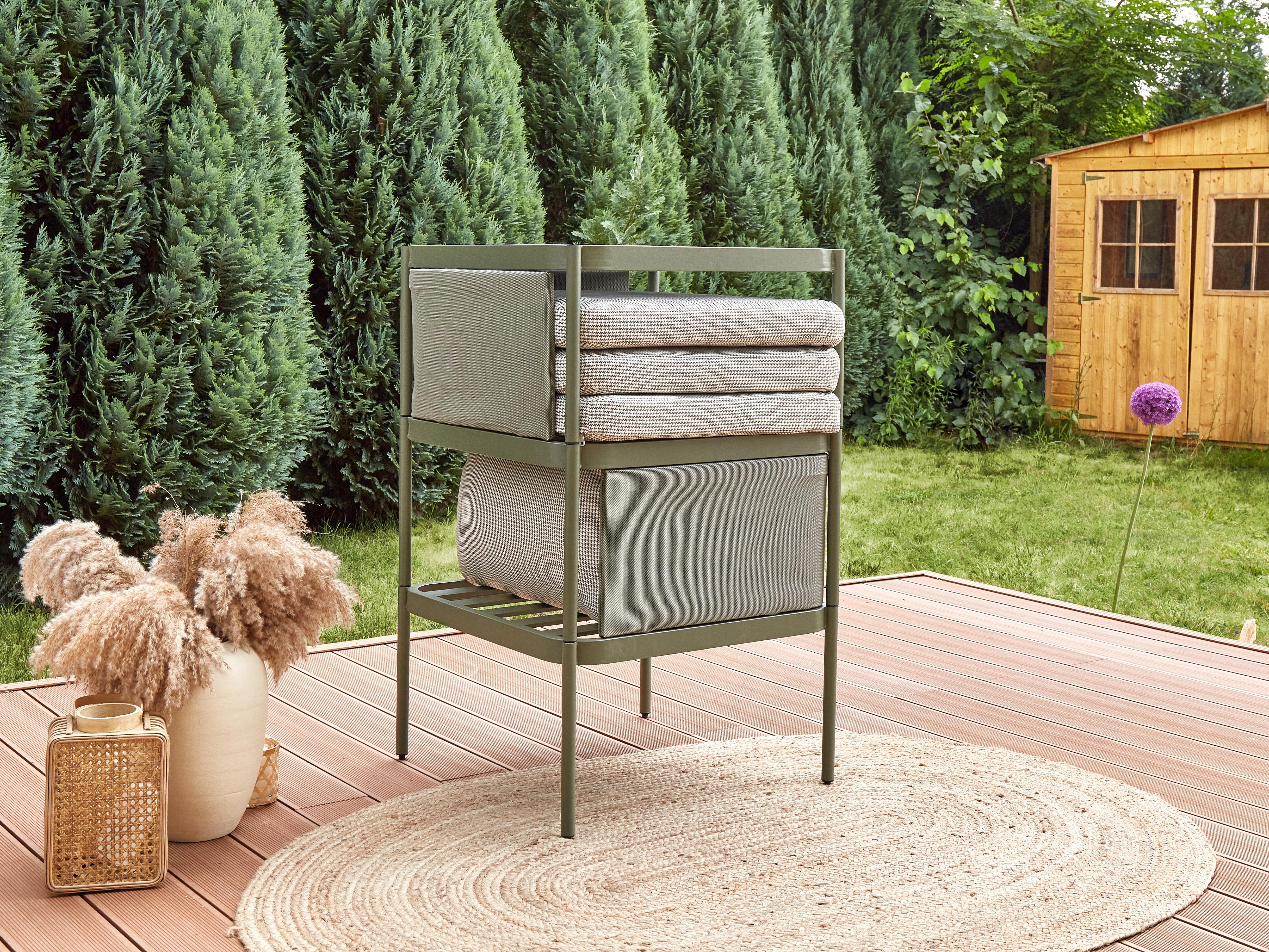Loungeset met tafel 2-zits TERRACINA Metaal Olijfgroen