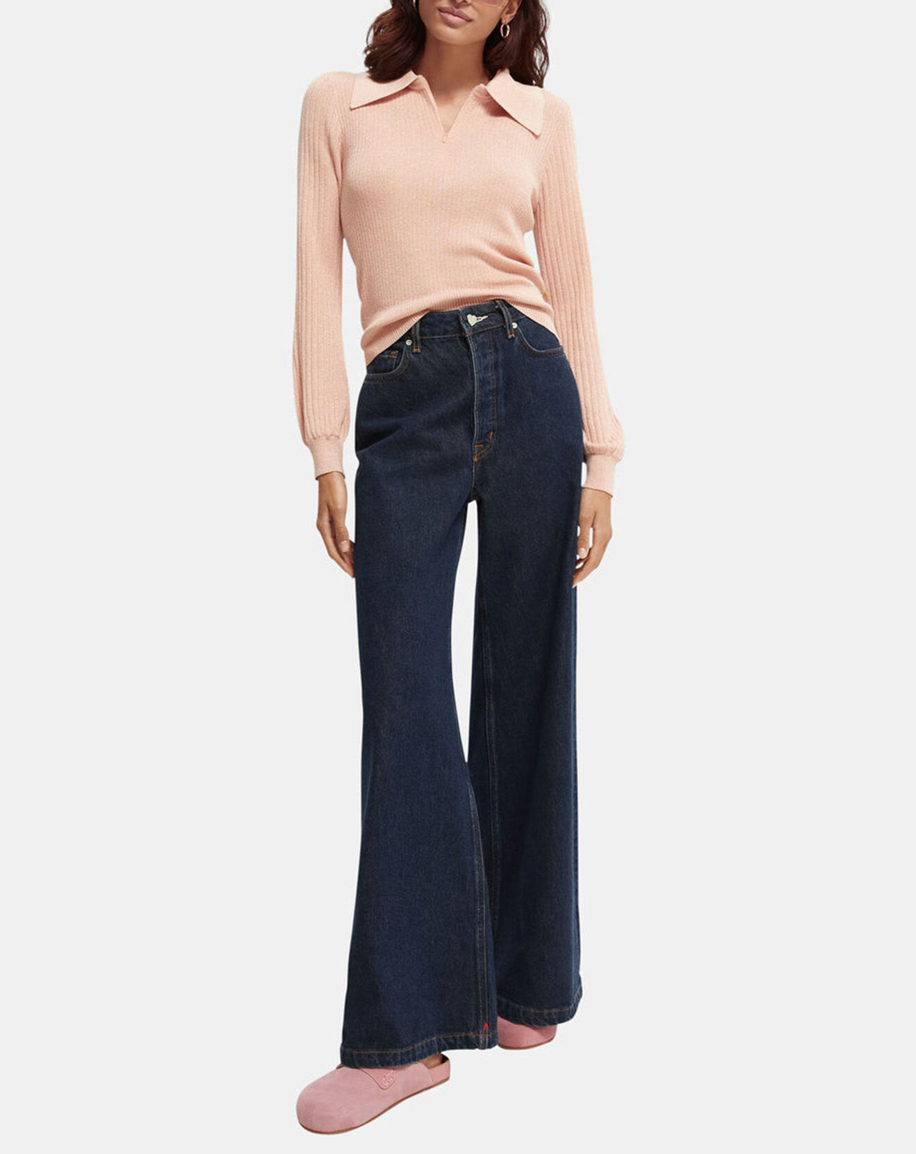 Scotch & Soda Pull Lurex rose