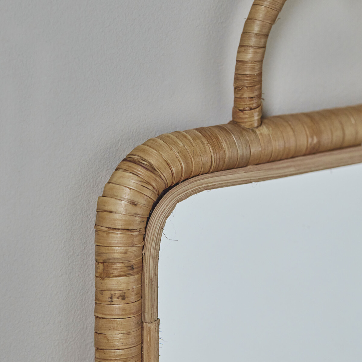 Meraki - Spejl Til Væg - Baki - Rattan - Natural - 28X28 CM