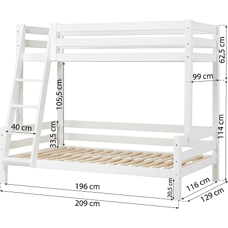 Hoppekids ECO Luxury Familie køjeseng 120x200 cm