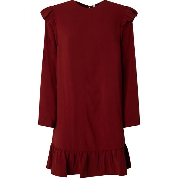 Pepe Jeans Vestido Curto De Manga Comprida Dorothy Burnt Red S