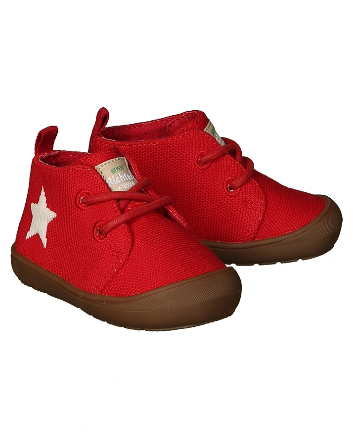 Schnür-Lauflernschuhe STERNCHEN in rot