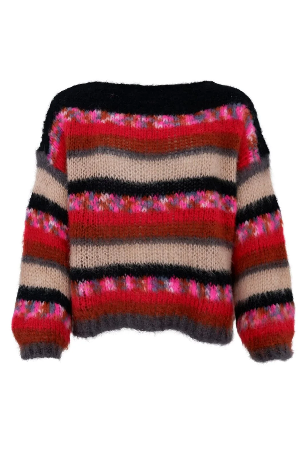 Black Colour Bccasey Multi Striped Jumper 1195