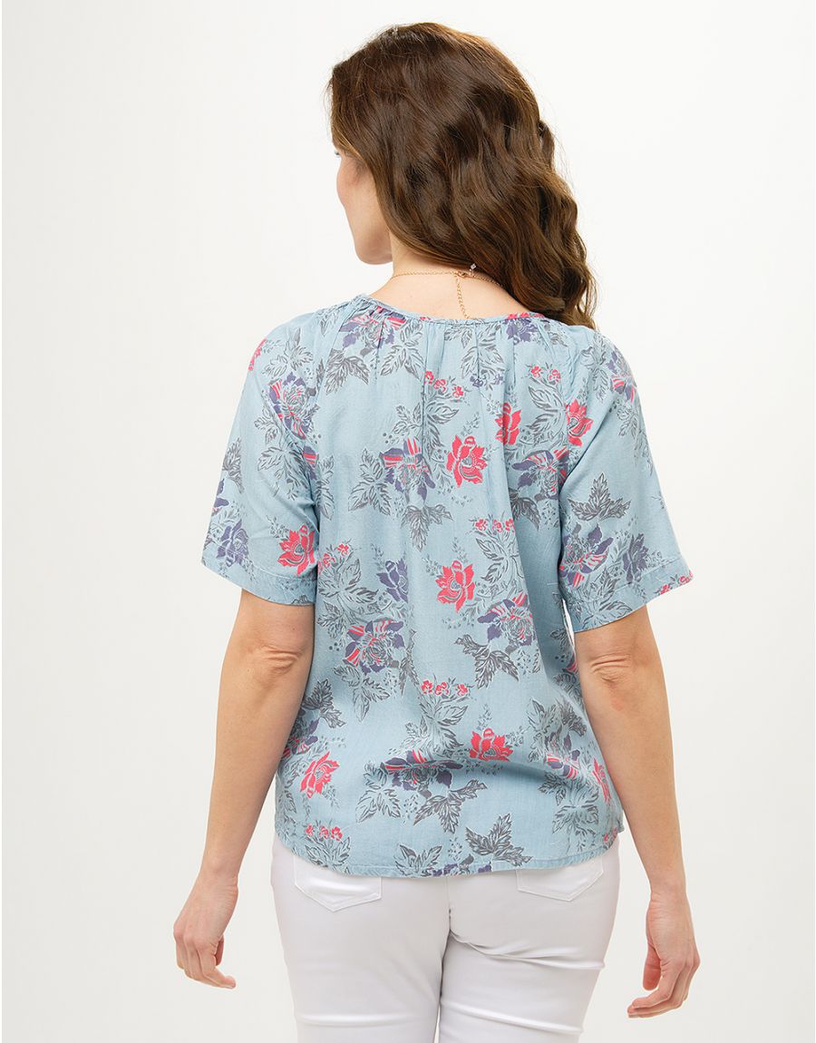 Blouse lyocell bleu ciel