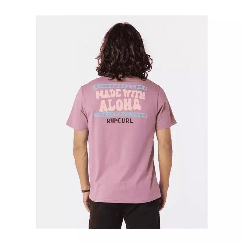 Teeshirt RIPCURL Down The Line Sstee Mauve M