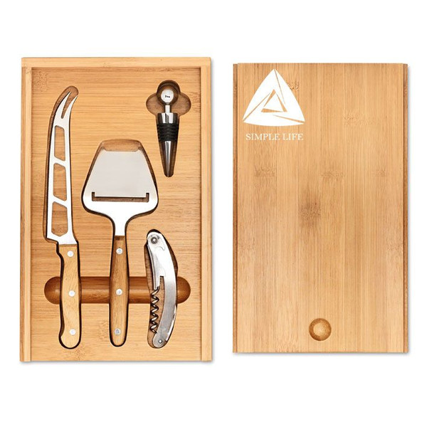 GiftRetail MO8416 - WINE&CHEESE Set à fromage et vin