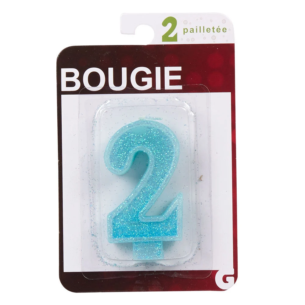 Bougie anniversaire chiffre 2