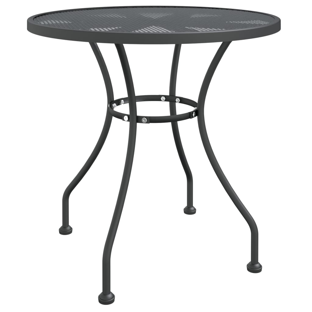 Mobilier à dîner de jardin 5 pièces maille métal anthracite