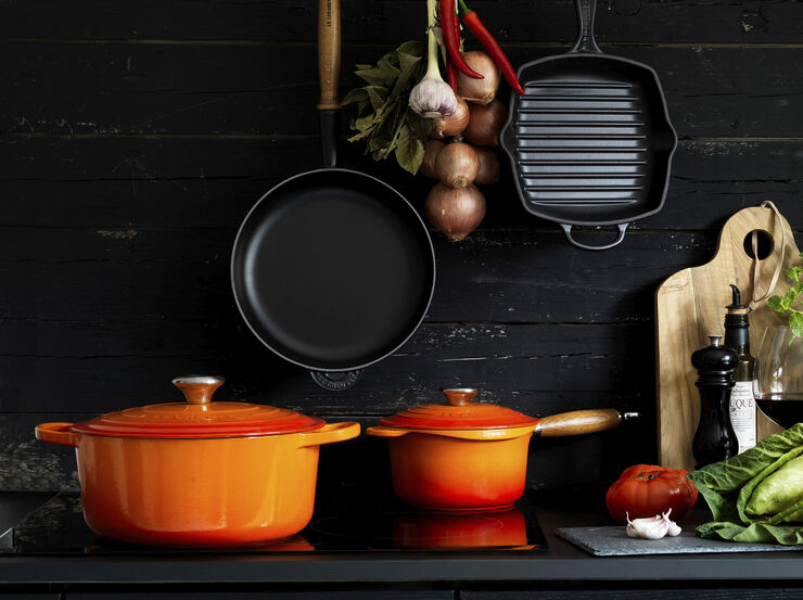 Le Creuset Stegepande i støbejern 23cm Matte Black Matte black