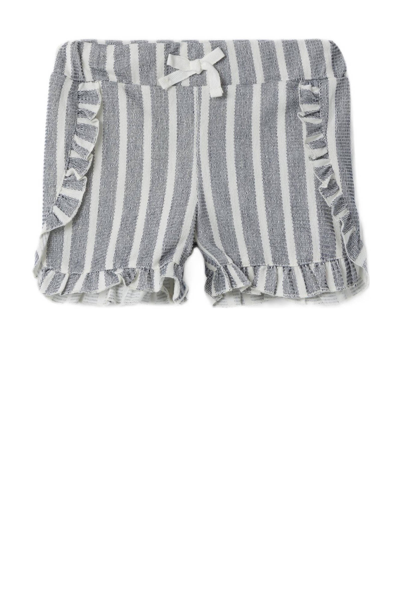 NAME IT gestreepte casual short NMFFREDERIKKE donkerblauw/wit